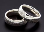 Aus Silber: "Der Eine Ring" aus Herr der Ringe mit individuellem Text